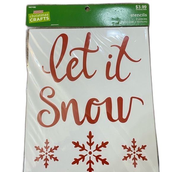 Christmas Holiday Winter Stencils Set of 3 - Picture 4 of 4